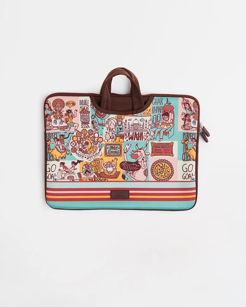 تشومباك TEAL By Chumbak Indie Pop Laptop Sleeve - 15inch